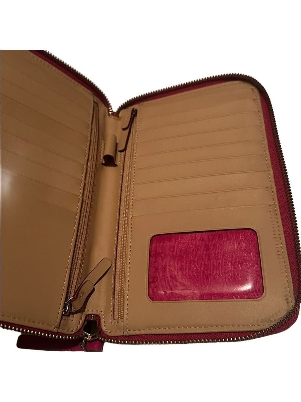 Kate Spade Fuchsia Zip Around Wallet - Picture 7 of 9